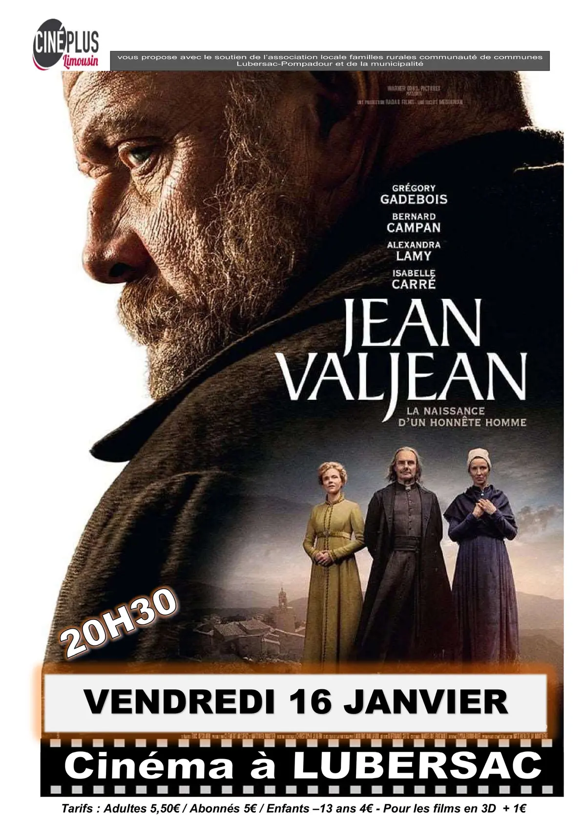 Cinéma à Lubersac : Jean Valjean