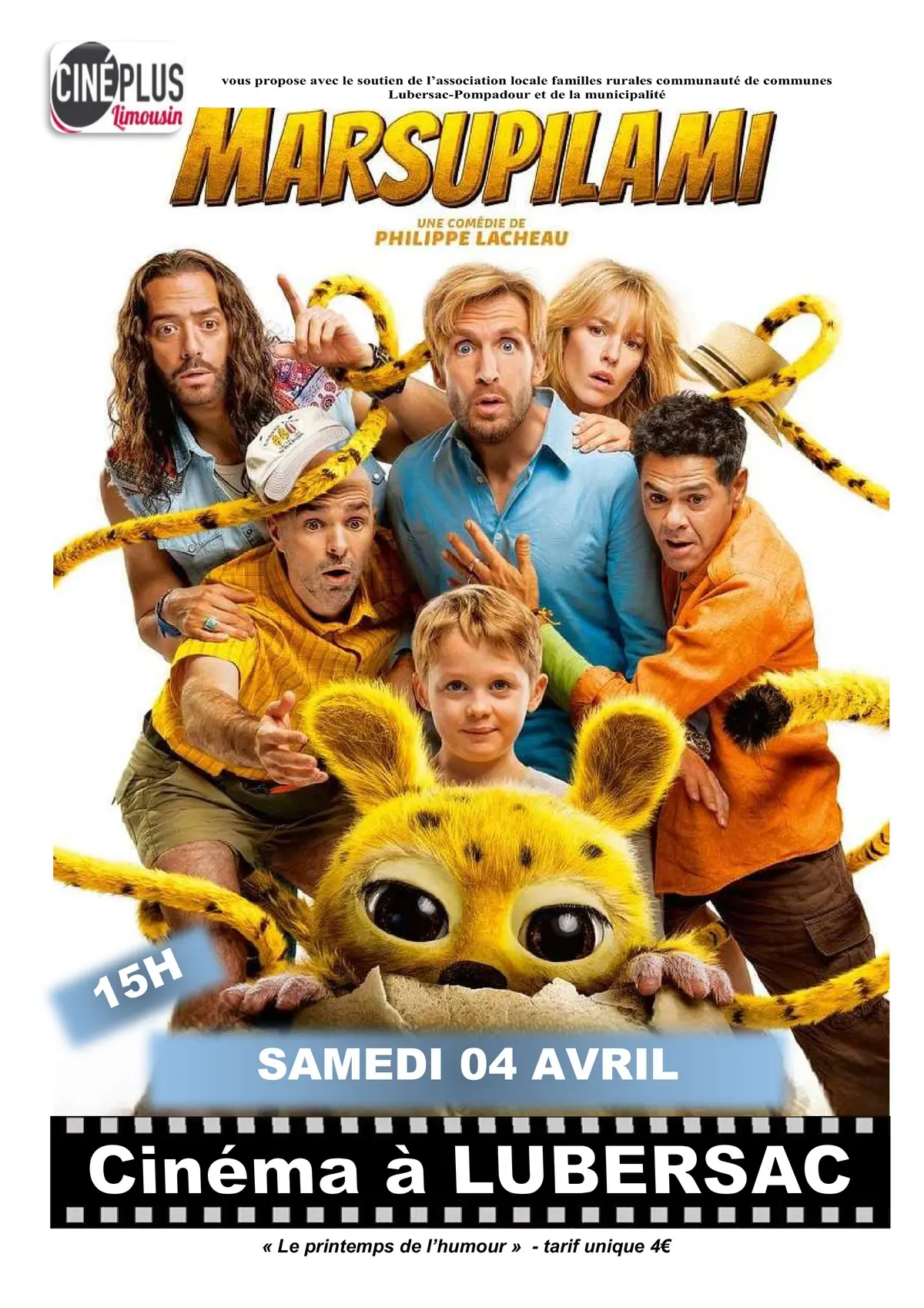 Cinéma à Lubersac : Marsupilami