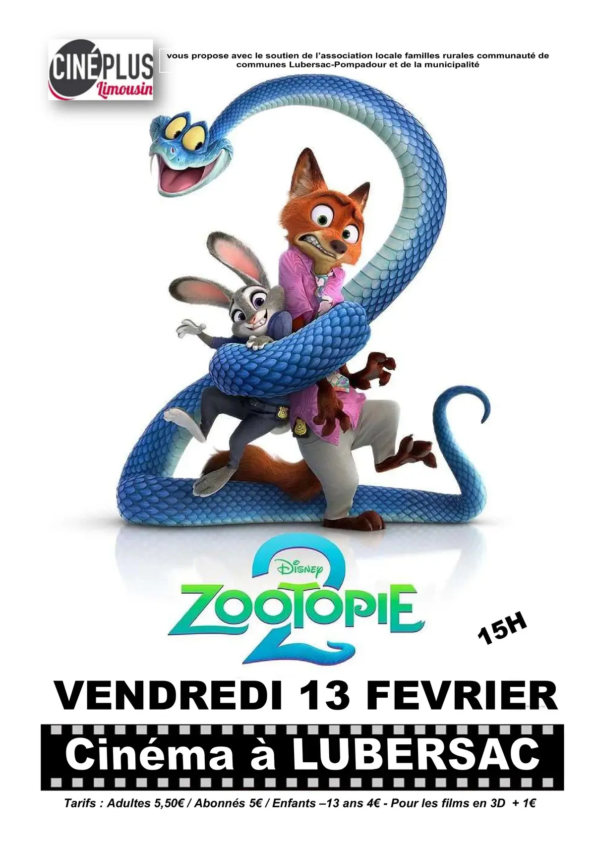 Cinéma à Lubersac : Zootopie 2