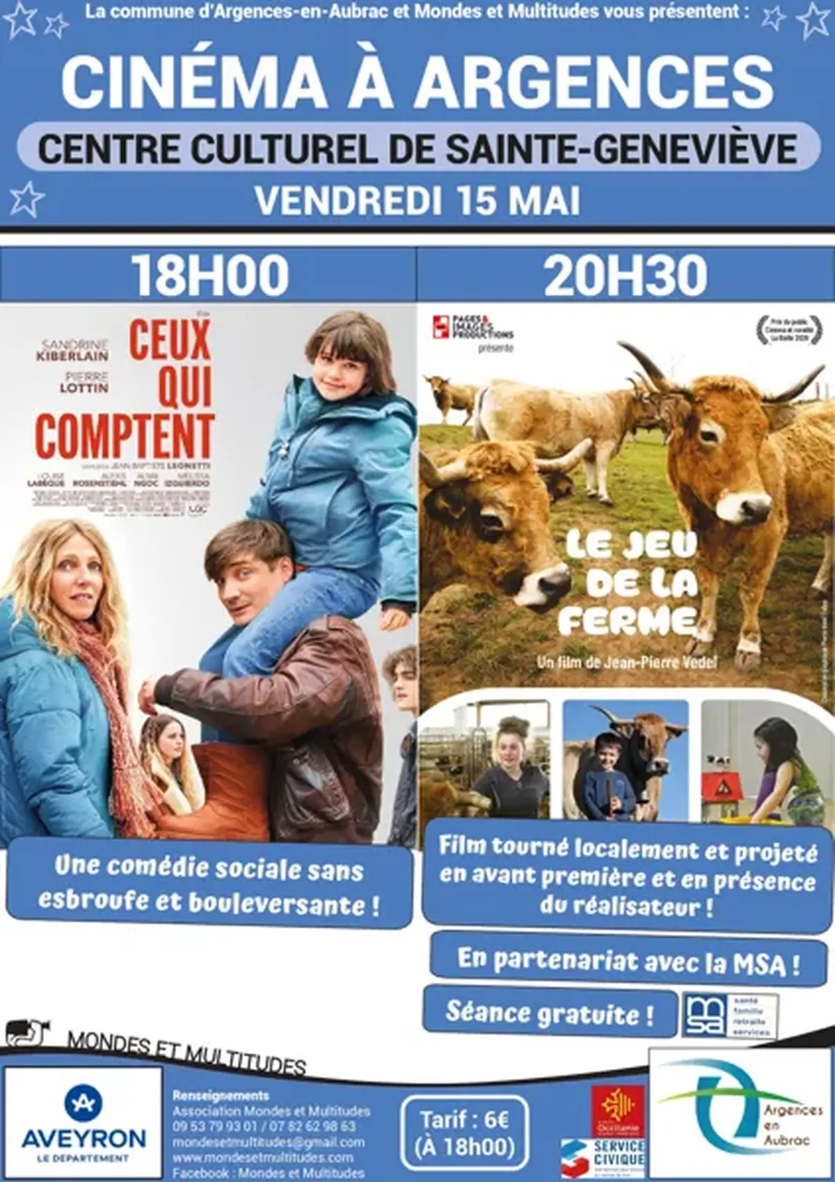 Cinéma : Ceux qui comptent - Argences en Aubrac