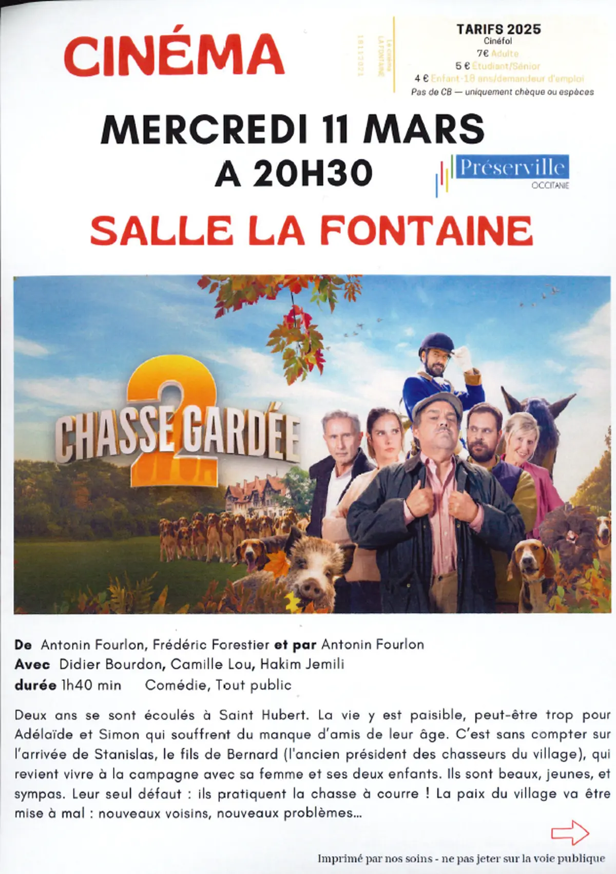 Cinema : Chasse Gardee 2