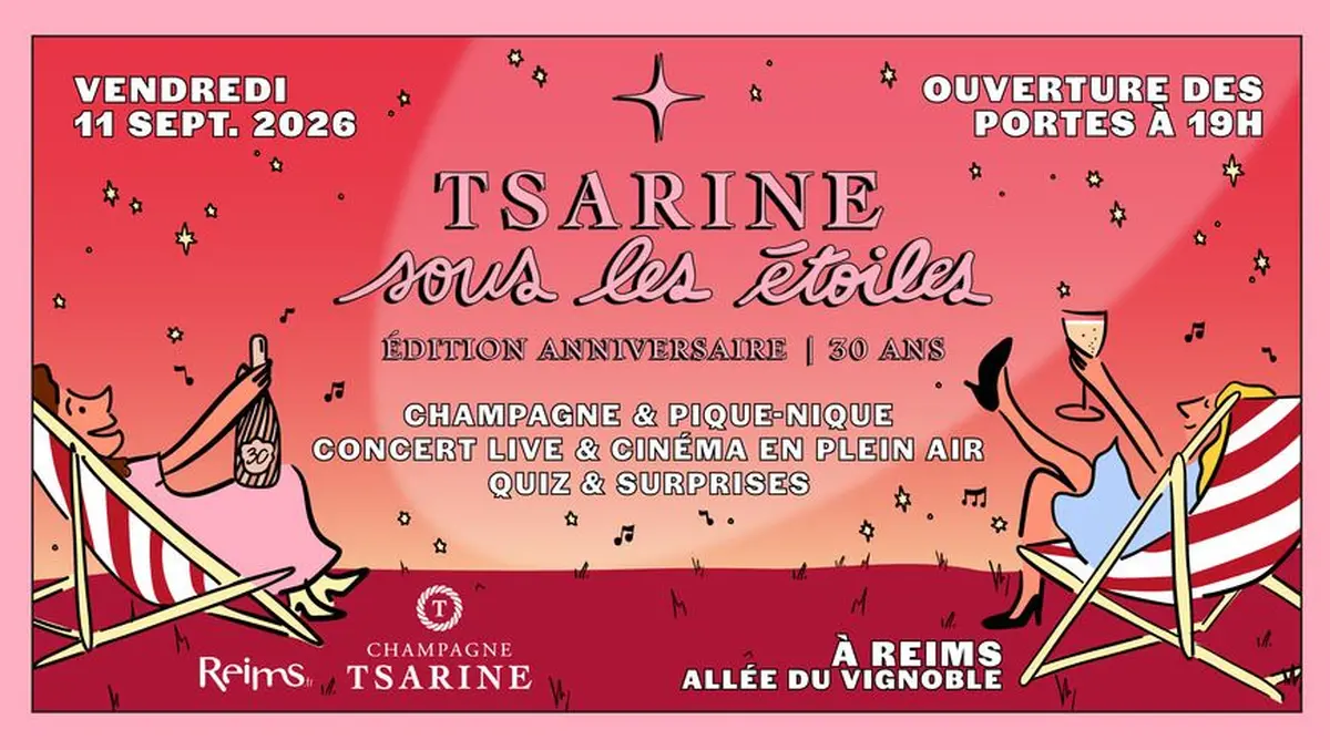 Cinéma en plein air et concert de champagne à Reims : Tsarine sous les étoiles