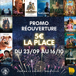 Cinéma : Promo réouverture, 5€ la place
