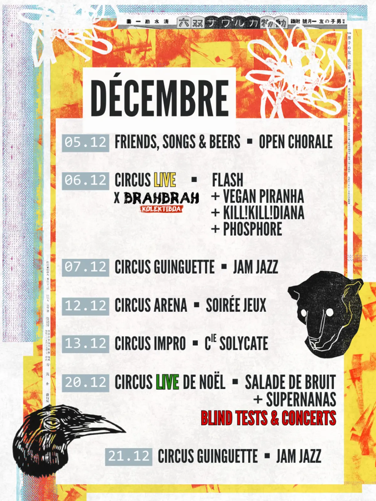 Circus Live de Noël : Salade de bruit + Supernanas (Blind Tests + Concerts)