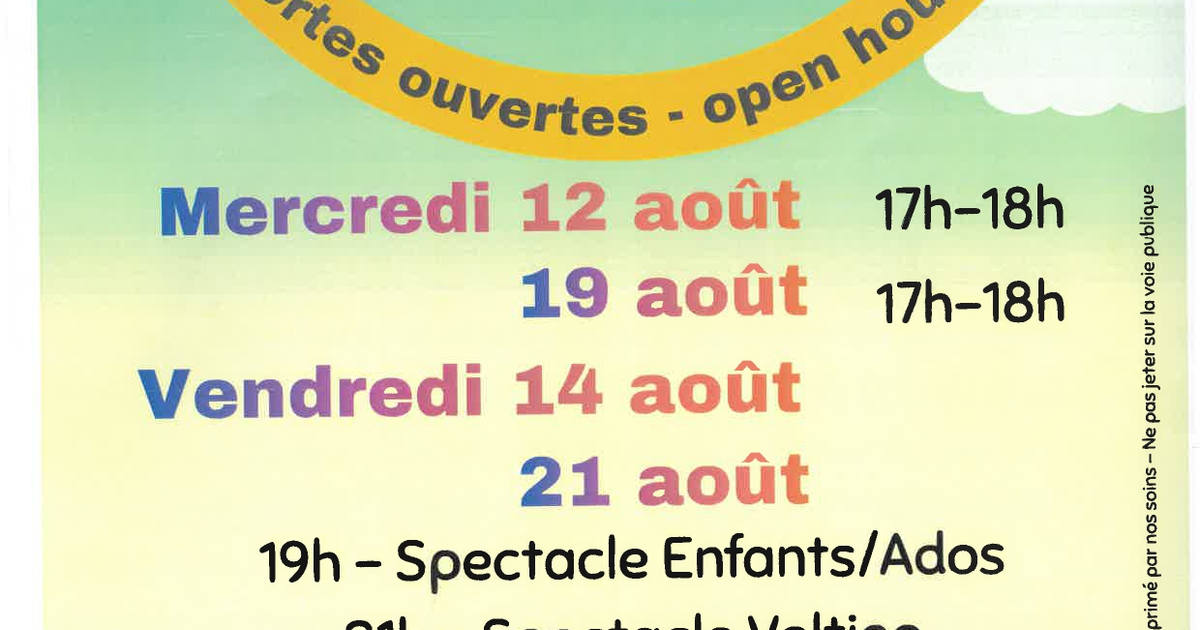 Cirque sous chapiteau au camping les Vignes