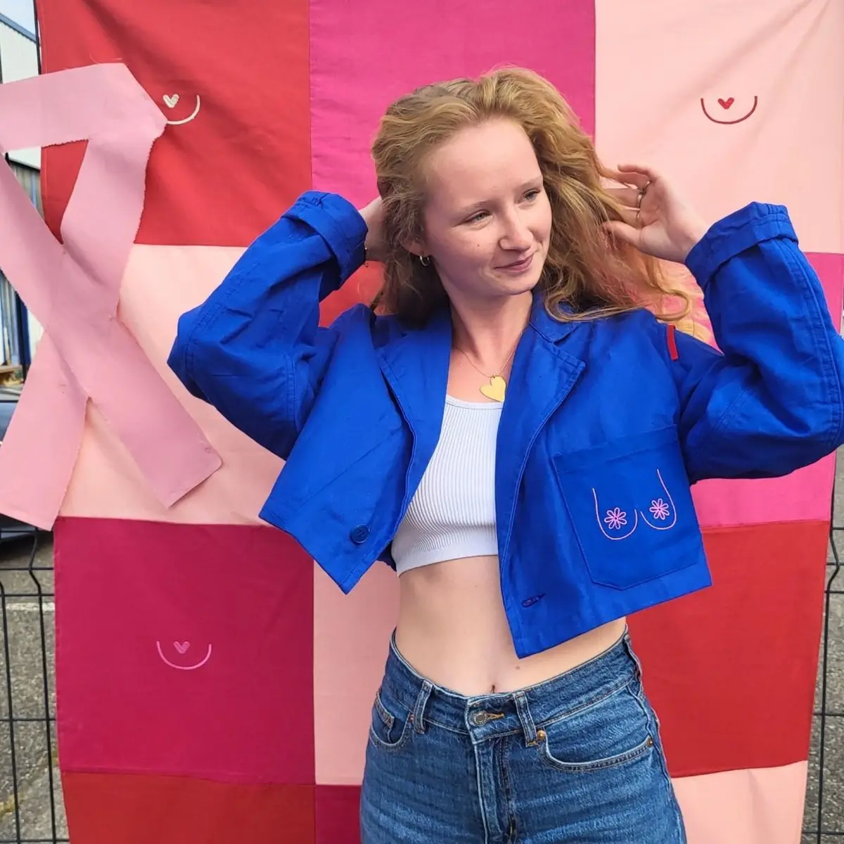 Un bleu de travail collection Octobre Rose