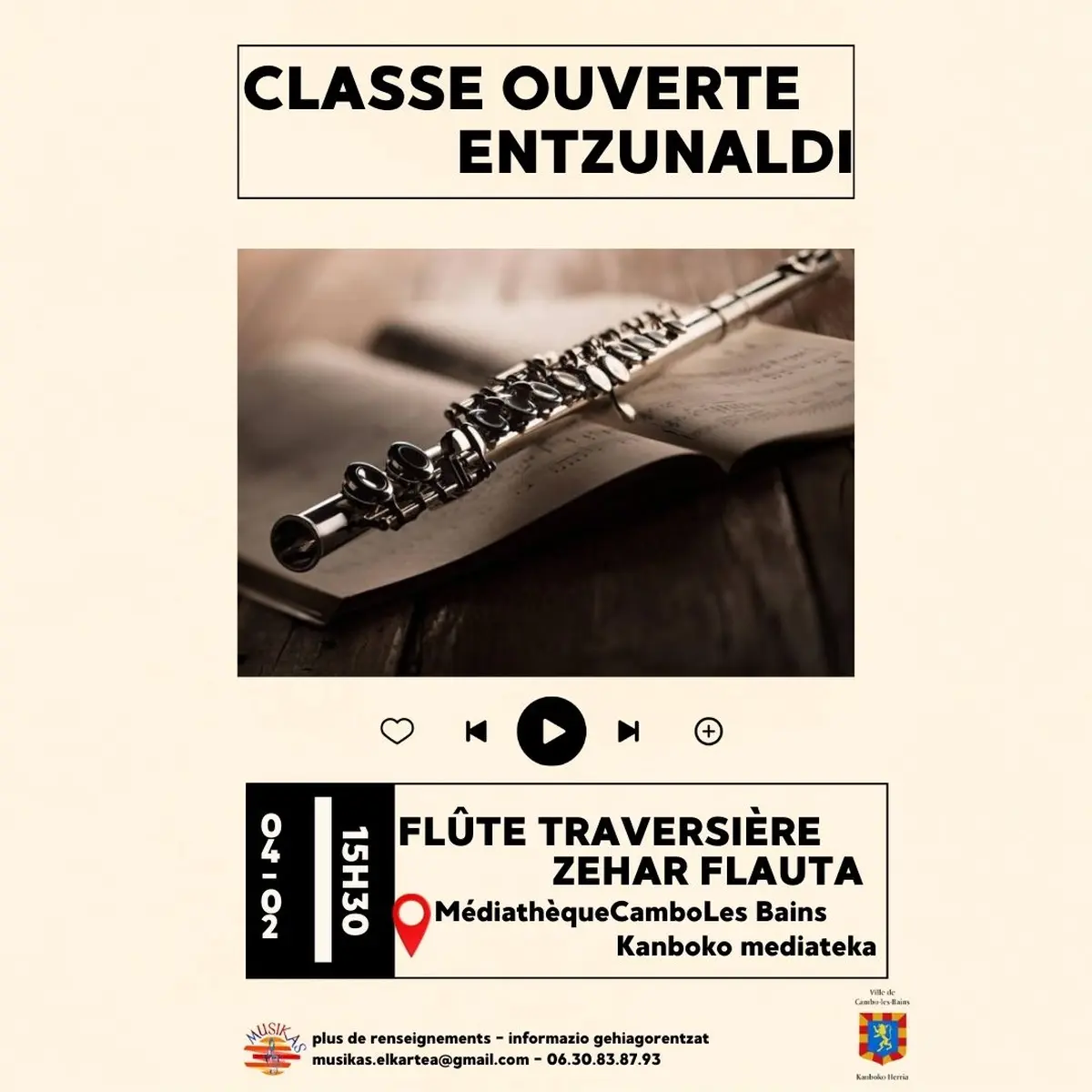 Classe ouverte Flûtes traversières avec Musikas