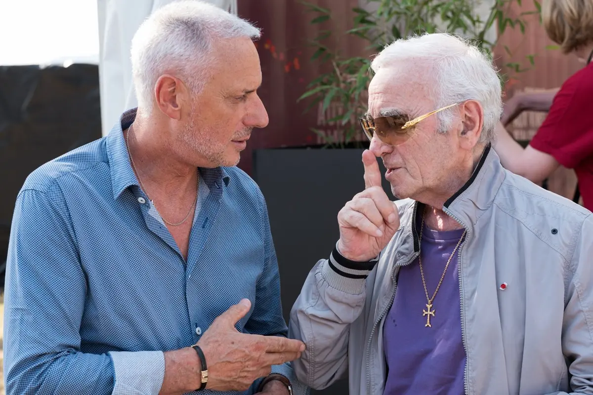 Claude Lebourgeois en compagnie du grand Charles, en 2015 à Colmar, l'un de ses grands souvenirs