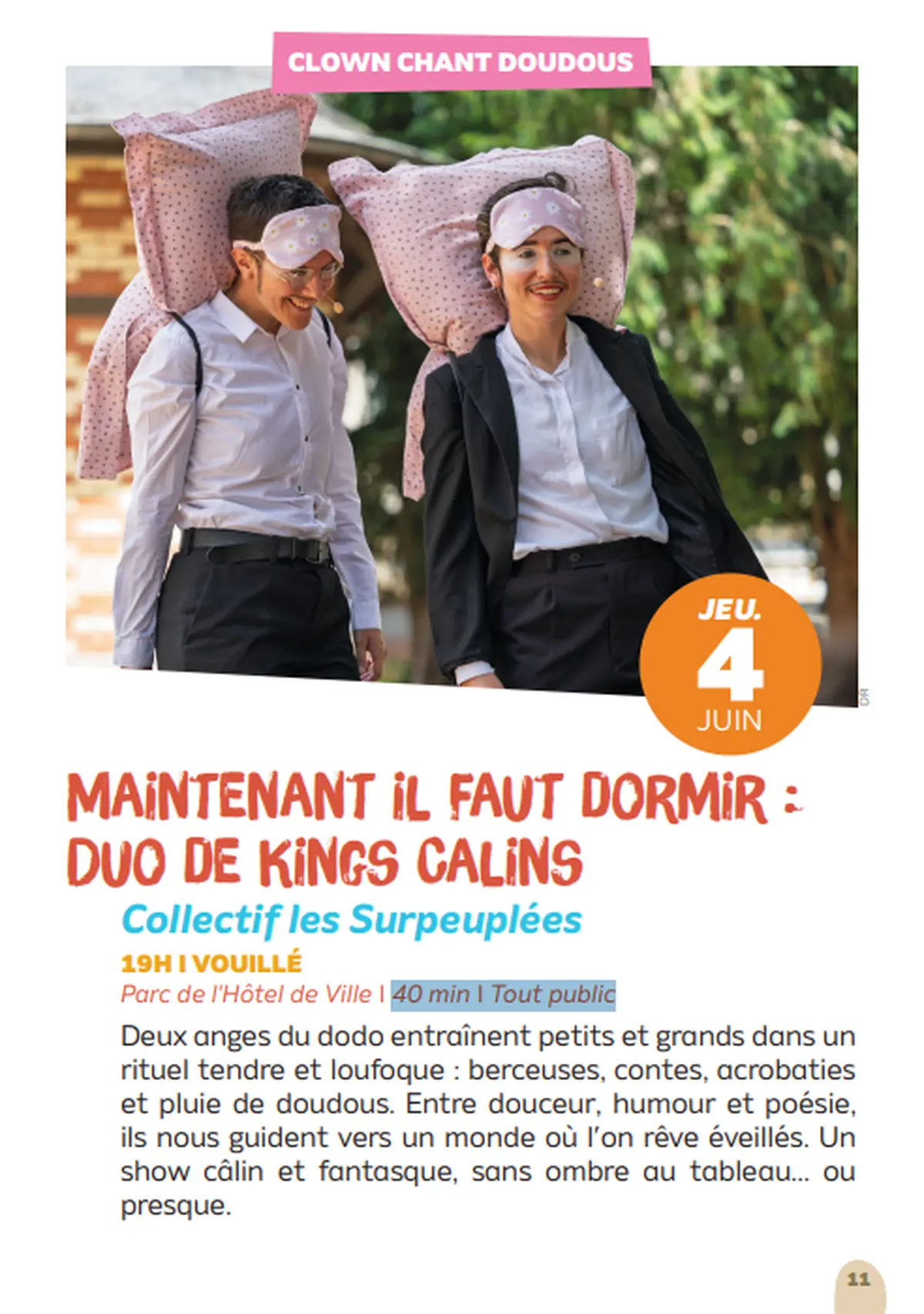 Clowns, chants, doudous - La 5e saison à Vouillé