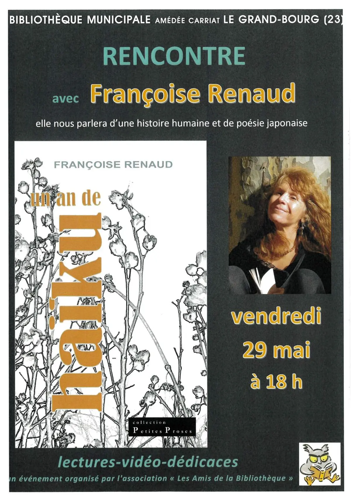 Club de Lecture : rencontre avec Françoise RENAUD