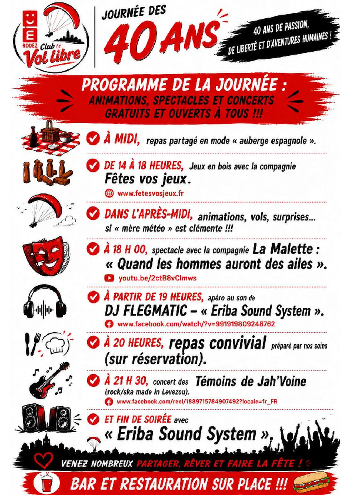 Club de vol libre - Journée des 40 ans