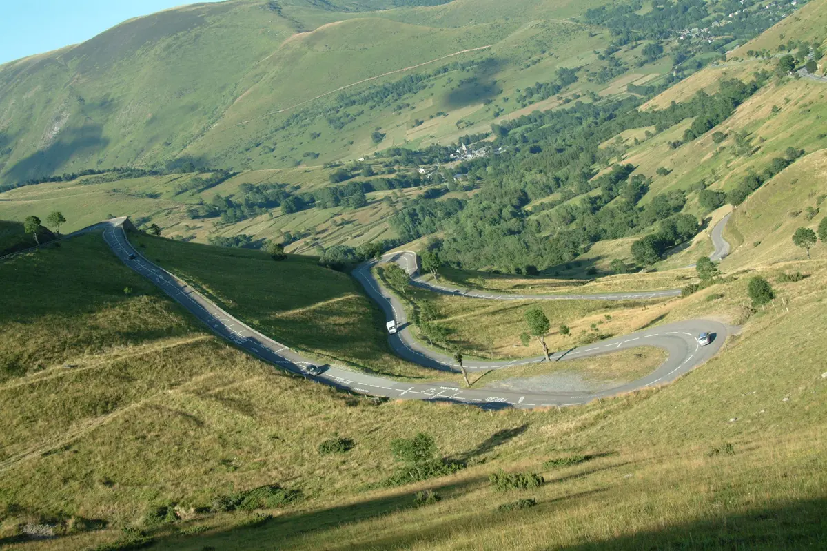 Les lacets du Col de Peyresourde