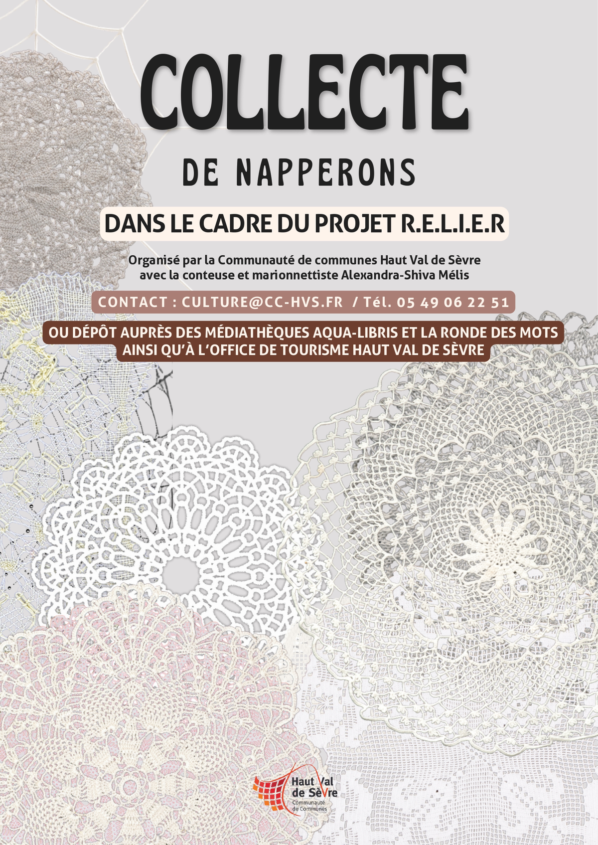 Collecte de napperons - Projet R.E.L.I.E.R