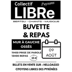 Collectif Libre Paysans : repas, chants, musique, bertsu