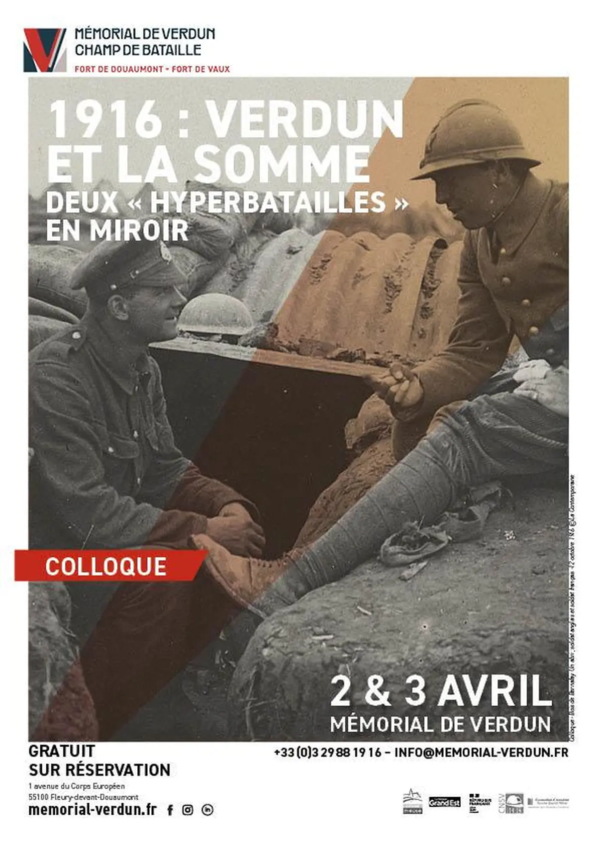Colloque - 1916 : Verdun et la Somme, deux hyperbataille en miroir