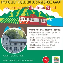 Combiné Train Rouge + Visite Centrale Hydroélectrique D'Axat - Au Départ De Rivesaltes