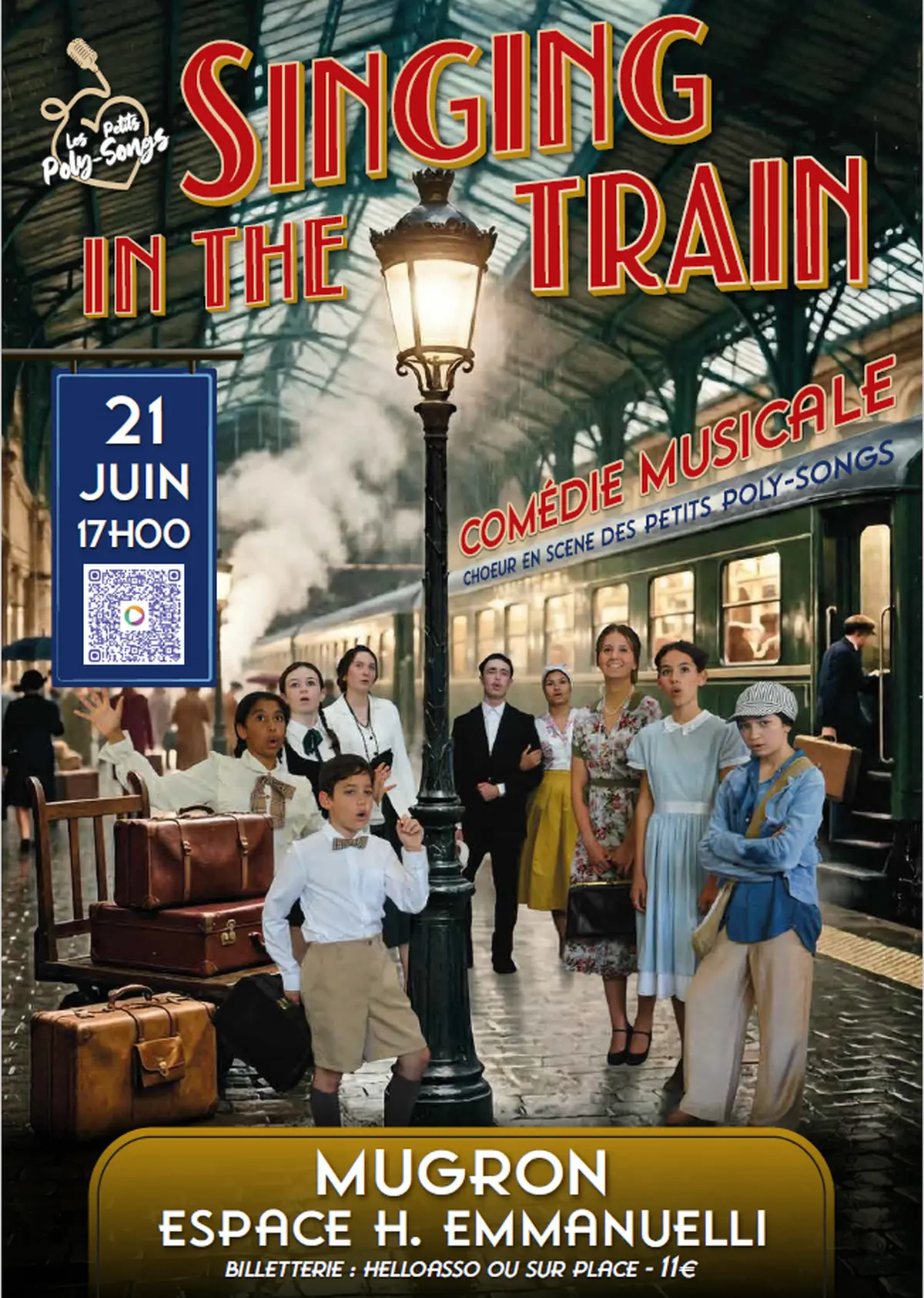 comédie musicale singing in the Train