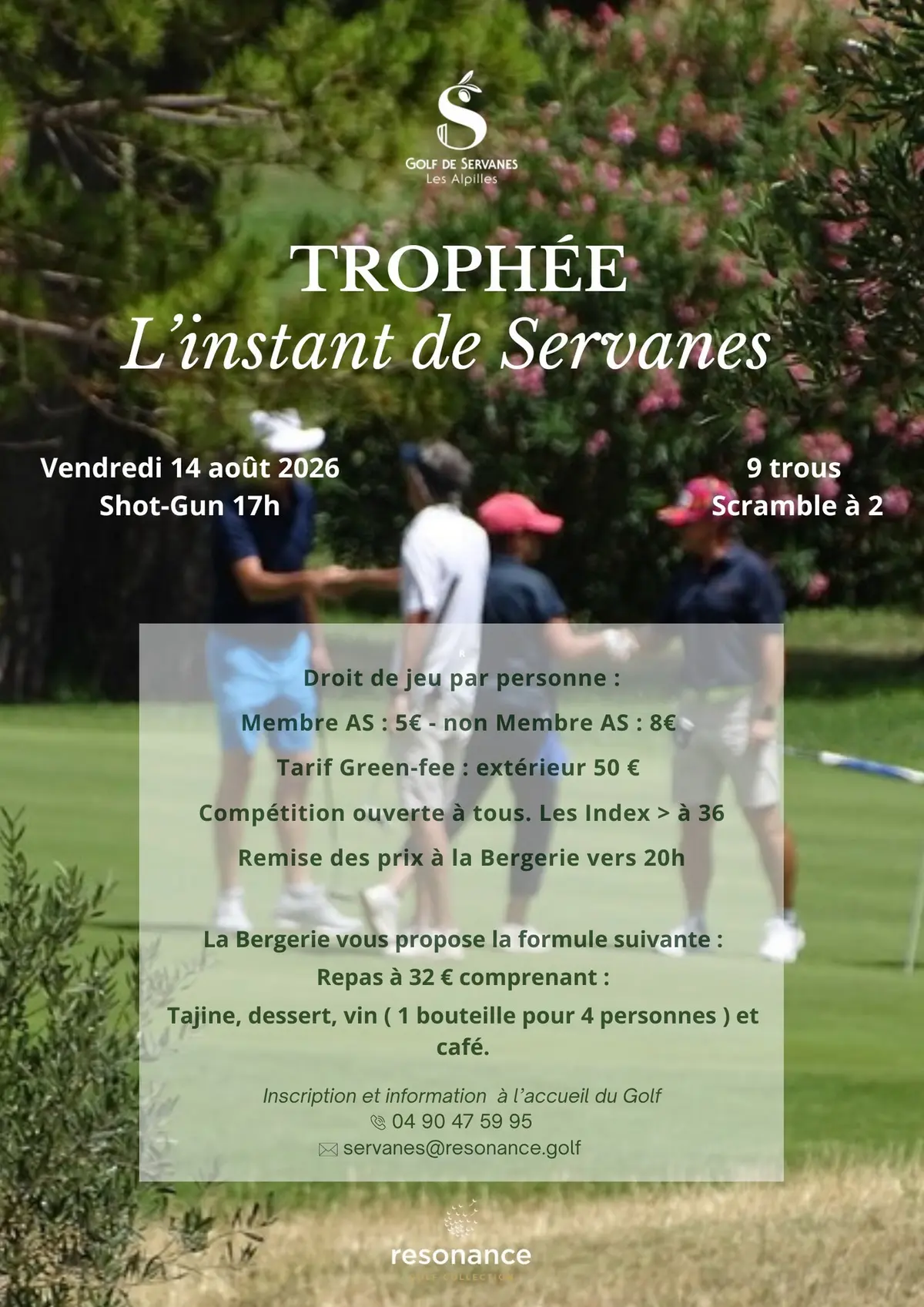 Compétition de golf Trophée L'instant de Servanes