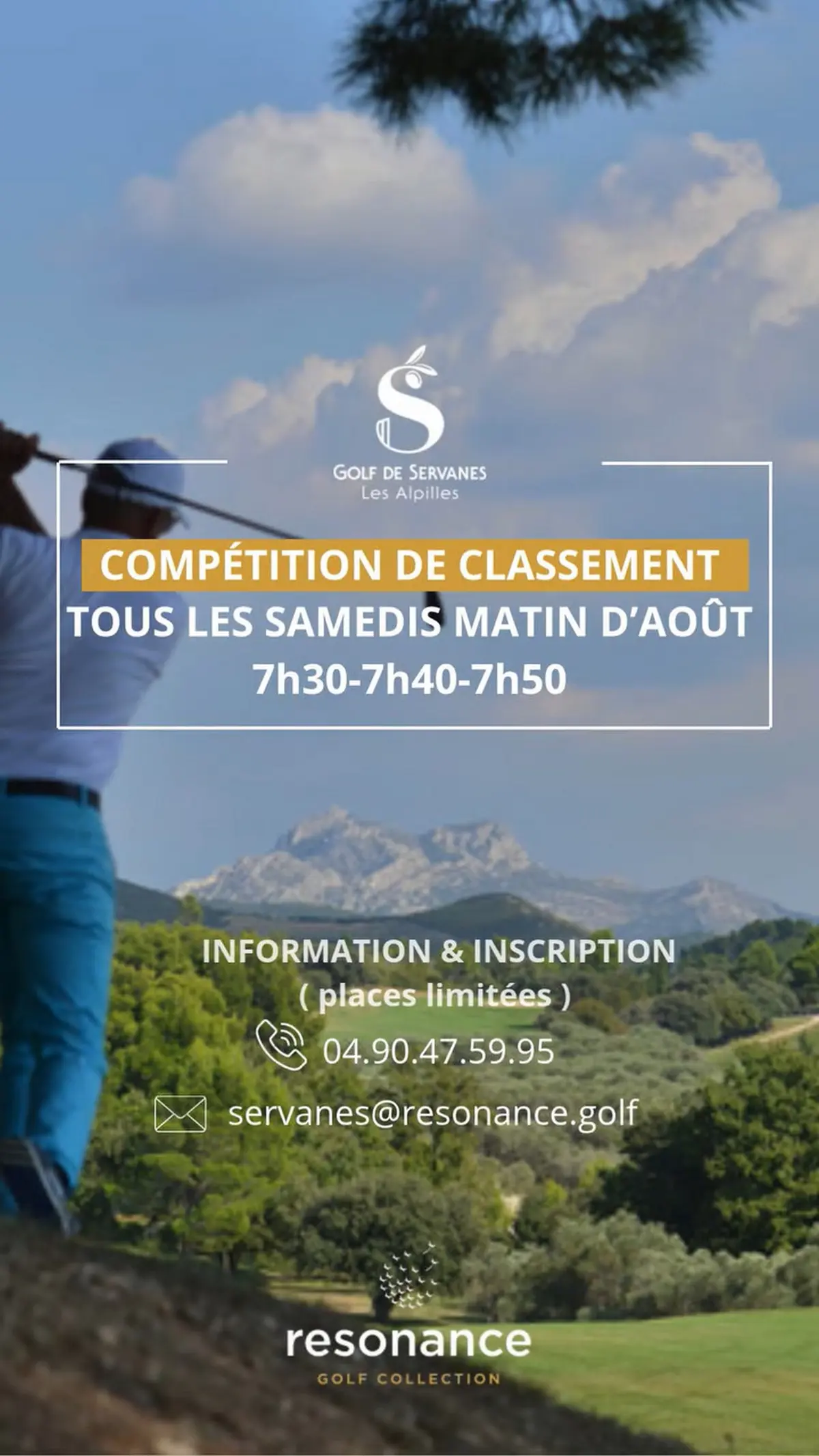 Compétitions de classement au Golf de Servanes