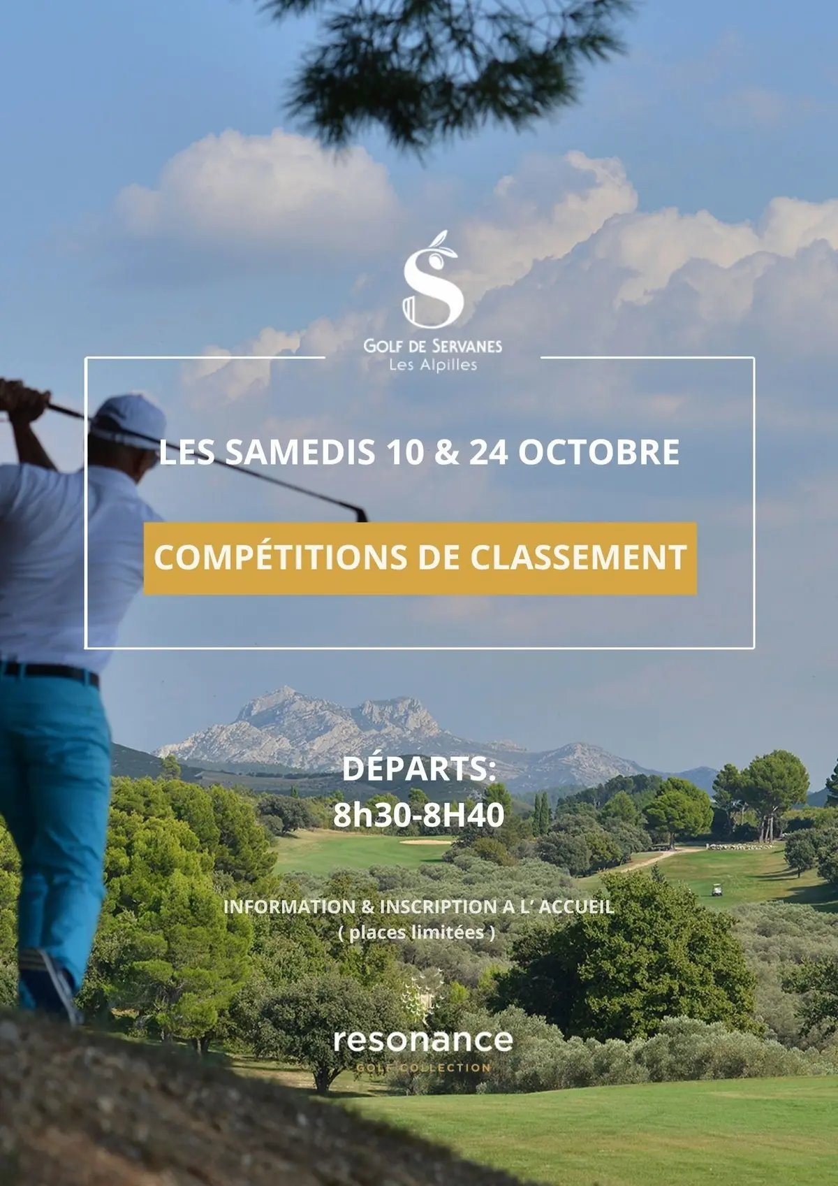 Compétitions de classement au Golf de Servanes
