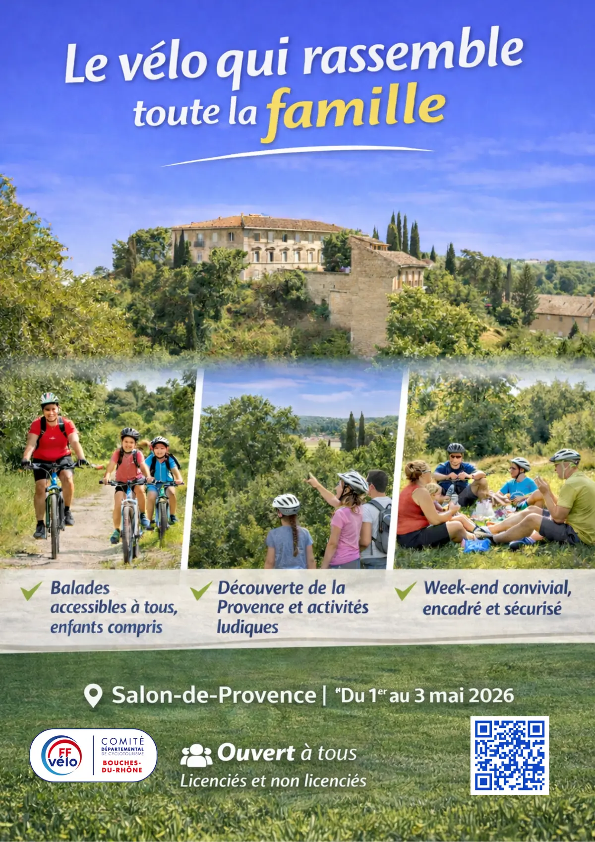 Concentration Familles à Vélo au coeur de la Provence