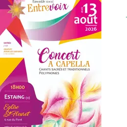 Concert A Capella  - Entrevoix à l'Eglise St Fleuret