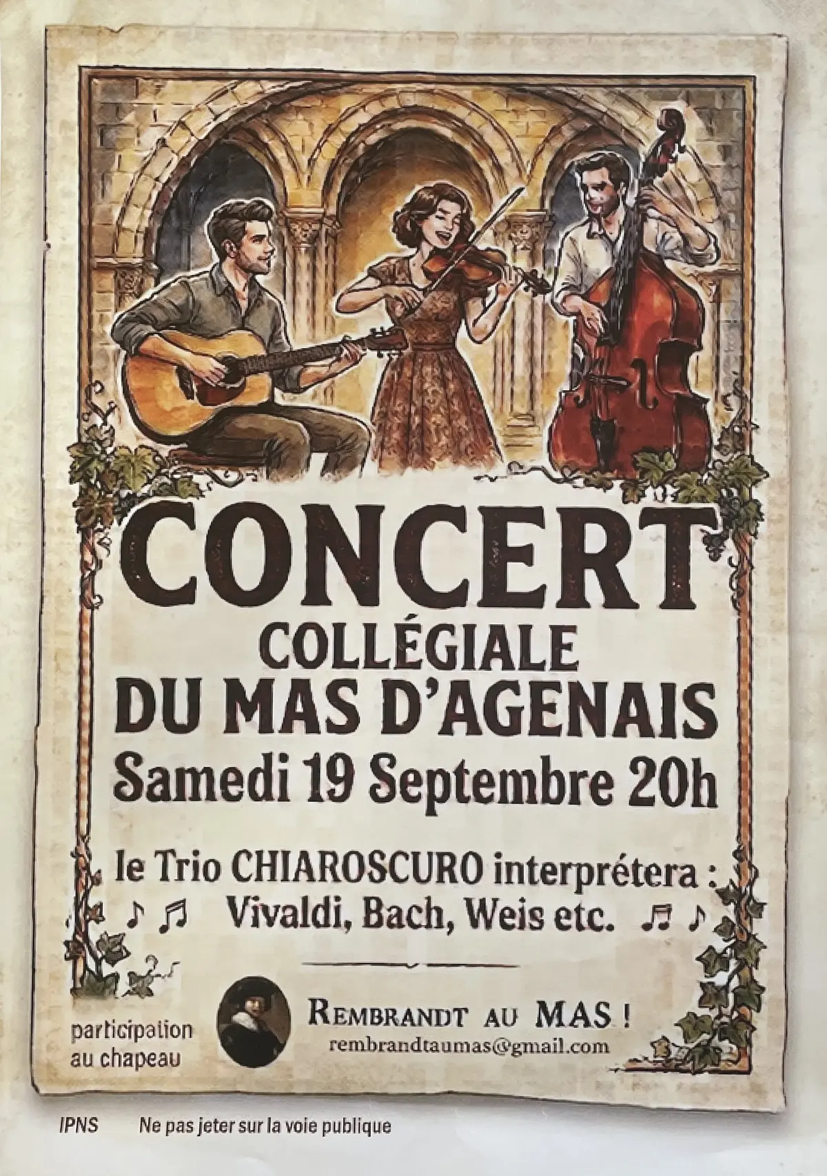 Concert à la collégiale du Mas d'Agenais