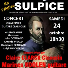 Concert à Saint-Sulpice : clavecin et guitare classique