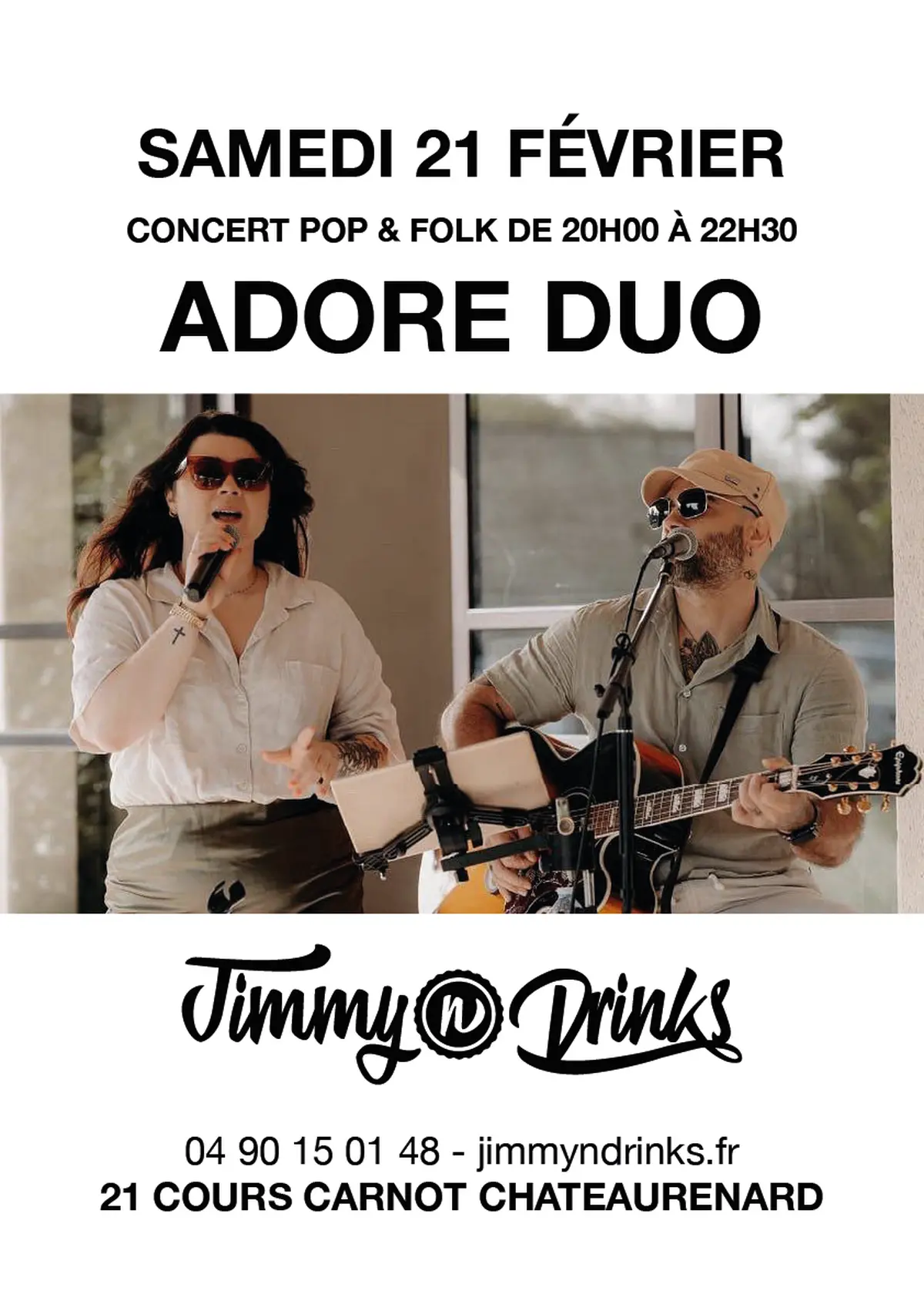 Concert Adore Duo chez Jimmy n Drinks
