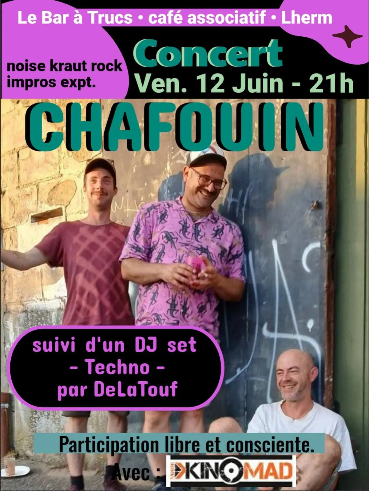 Concert au Bar à Trucs : Chafouin