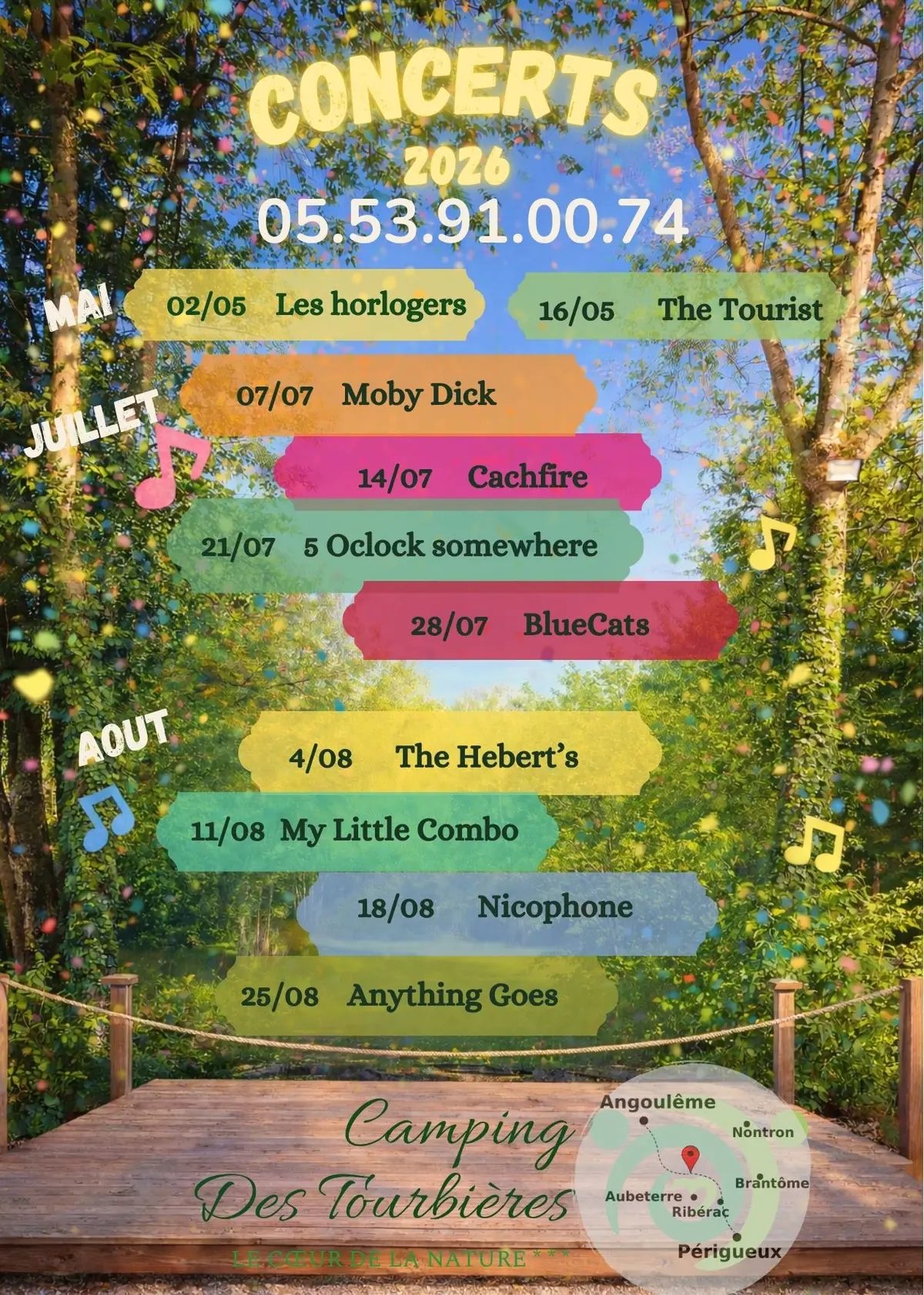 Concert au camping des Tourbières