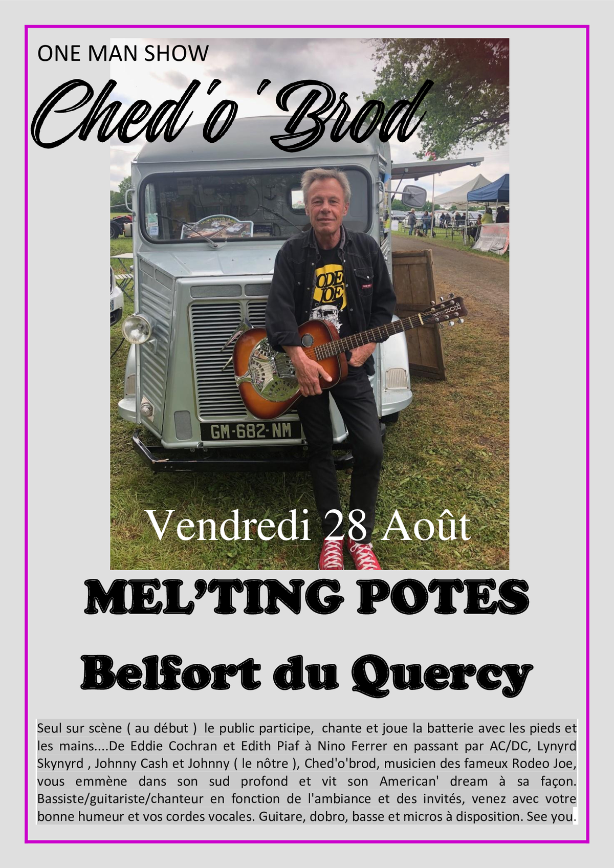 Concert au Mel'ting potes : Ched'o' Brod