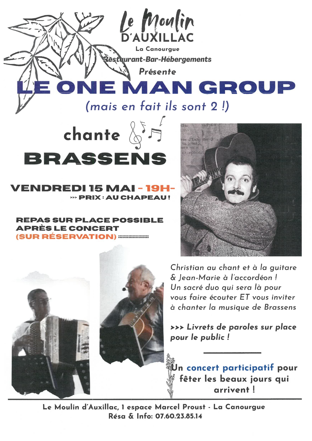 Concert Au Moulin : Le One Man Groupe