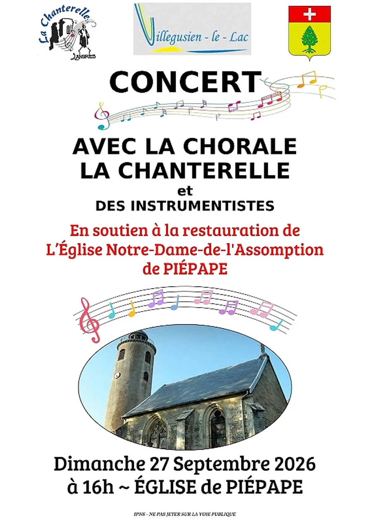 Concert avec la Chorale La Chanterelle