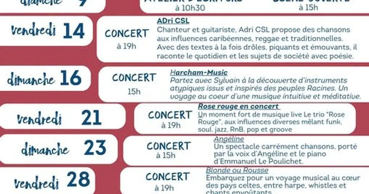 Concert Blonde Rousse