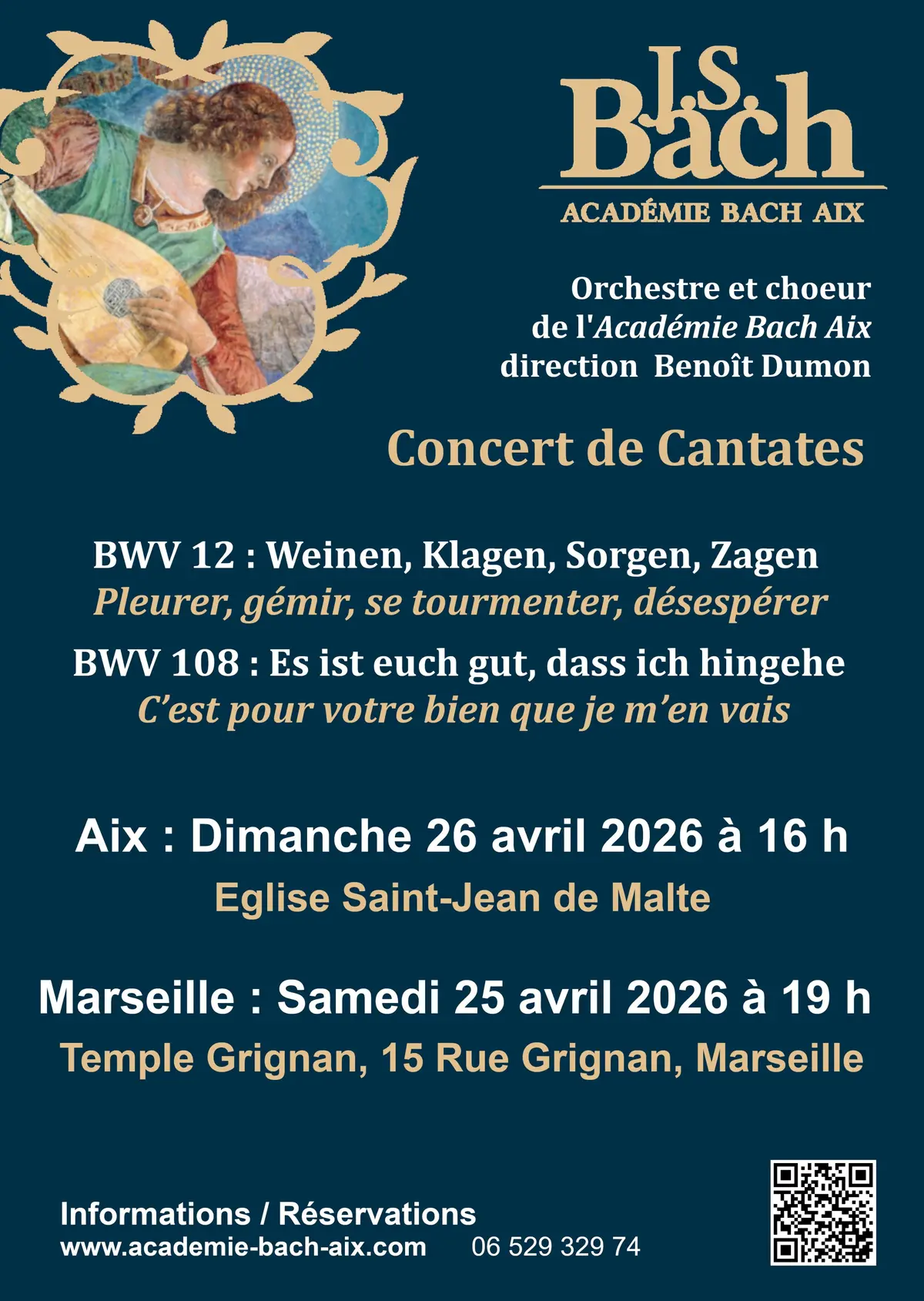 Concert : Cantates Académie Bach Aix