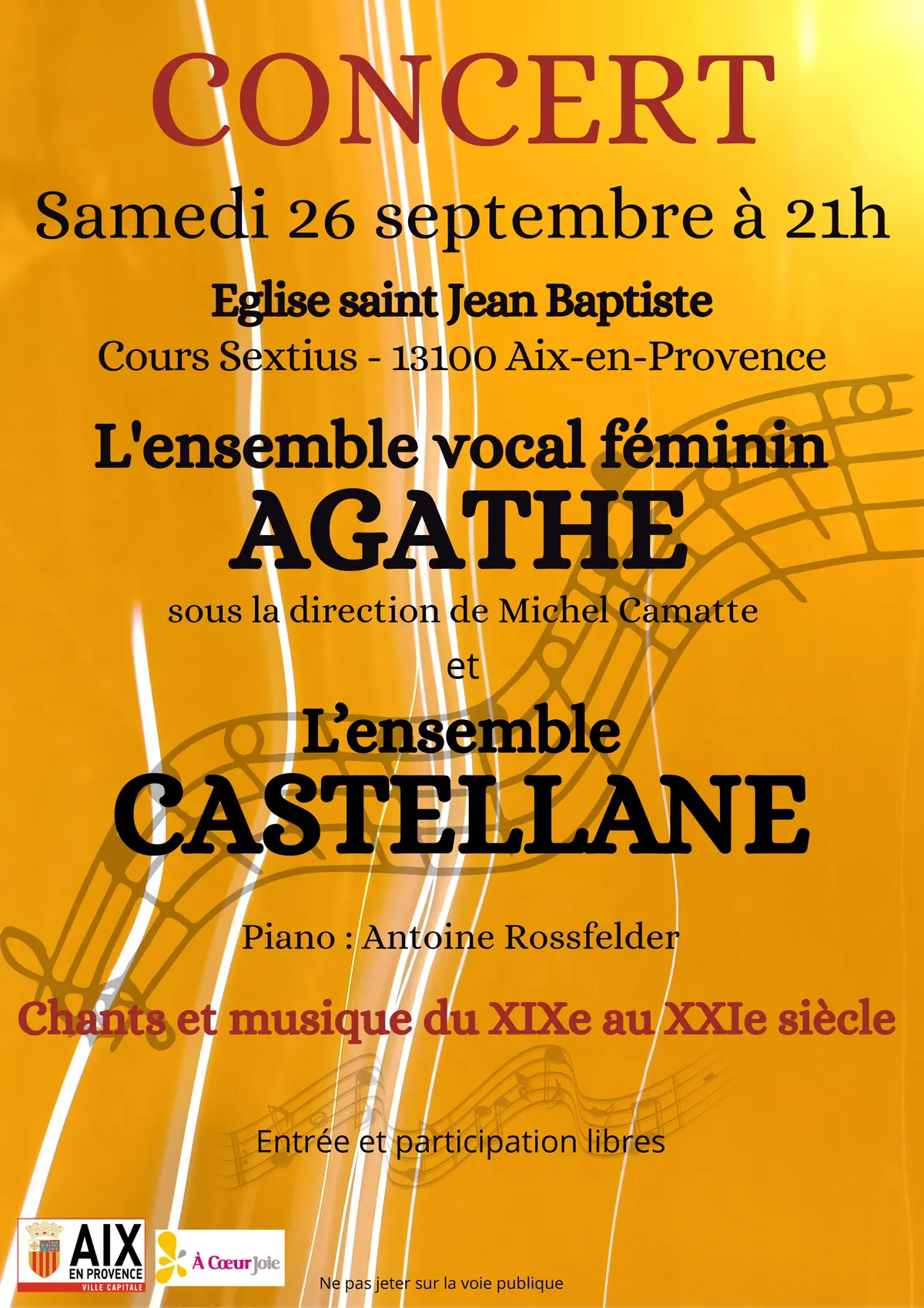 Concert  - Chœur Agathe et Ensemble Castellane