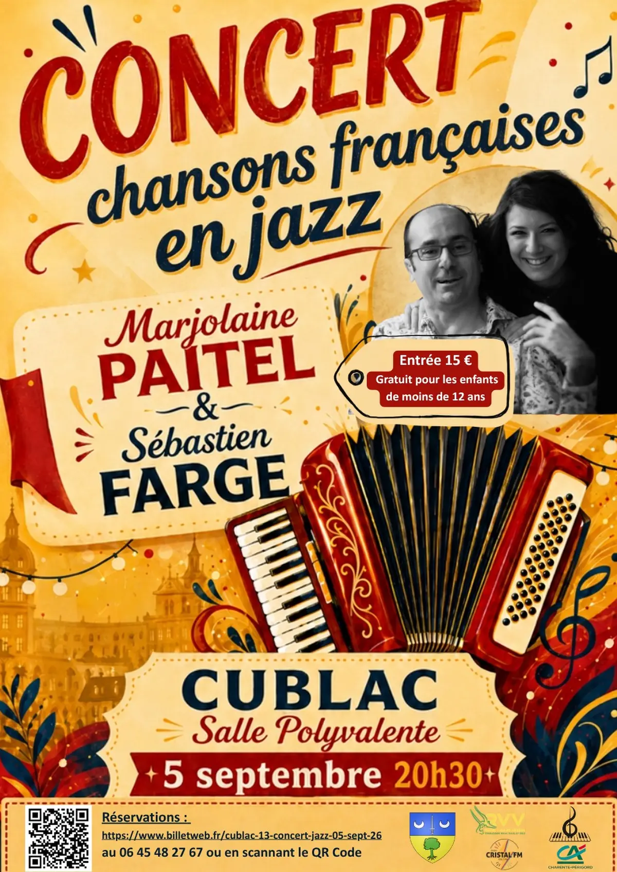 Concert : Chanson francaise en jazz, par Majolaine Paitel et Sébastien Farge