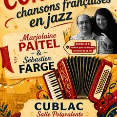 Concert : Chanson francaise en jazz, par Majolaine Paitel et Sébastien Farge