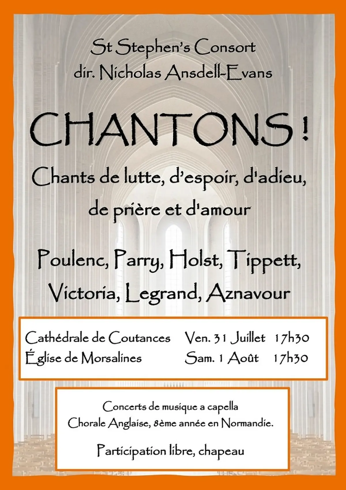 Concert Chantons ! - St Stephen's Consort