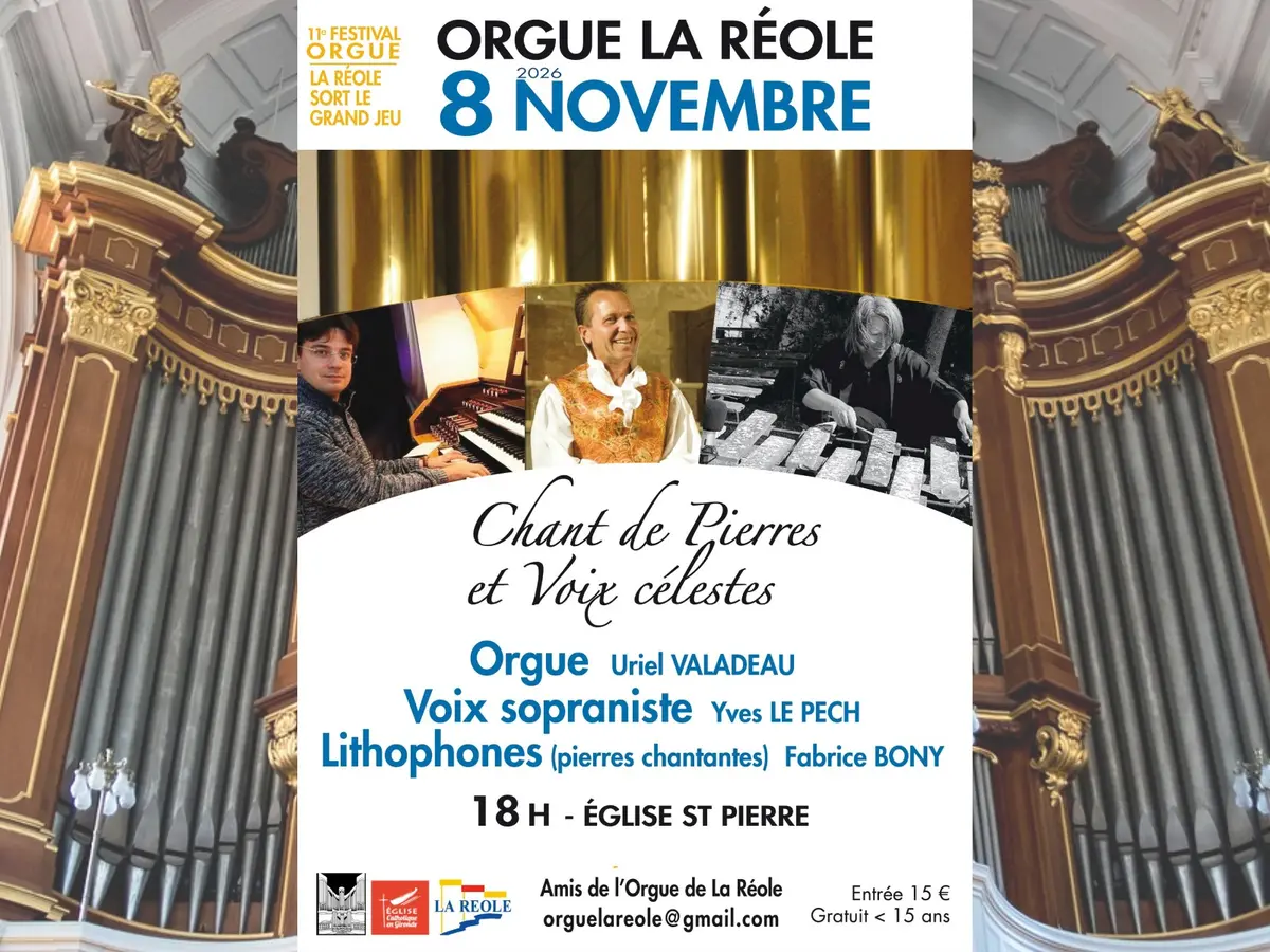 Concert Chants de pierre et voix célestes  lithophone, voix, orgue
