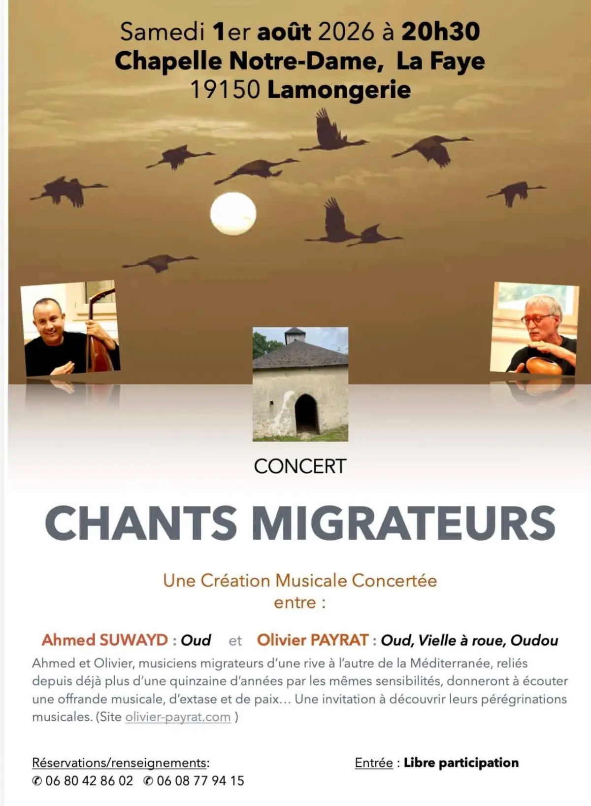 Concert  : Chants Migrateurs