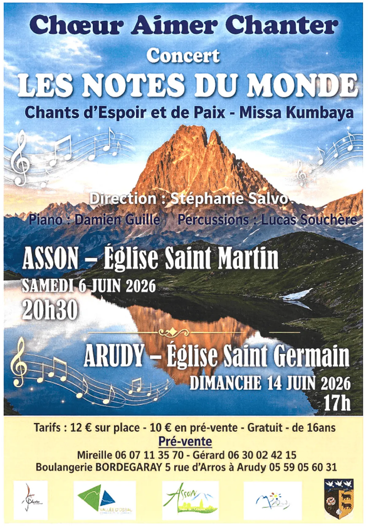 Concert : Choeur Aimer chanter - Les notes du monde