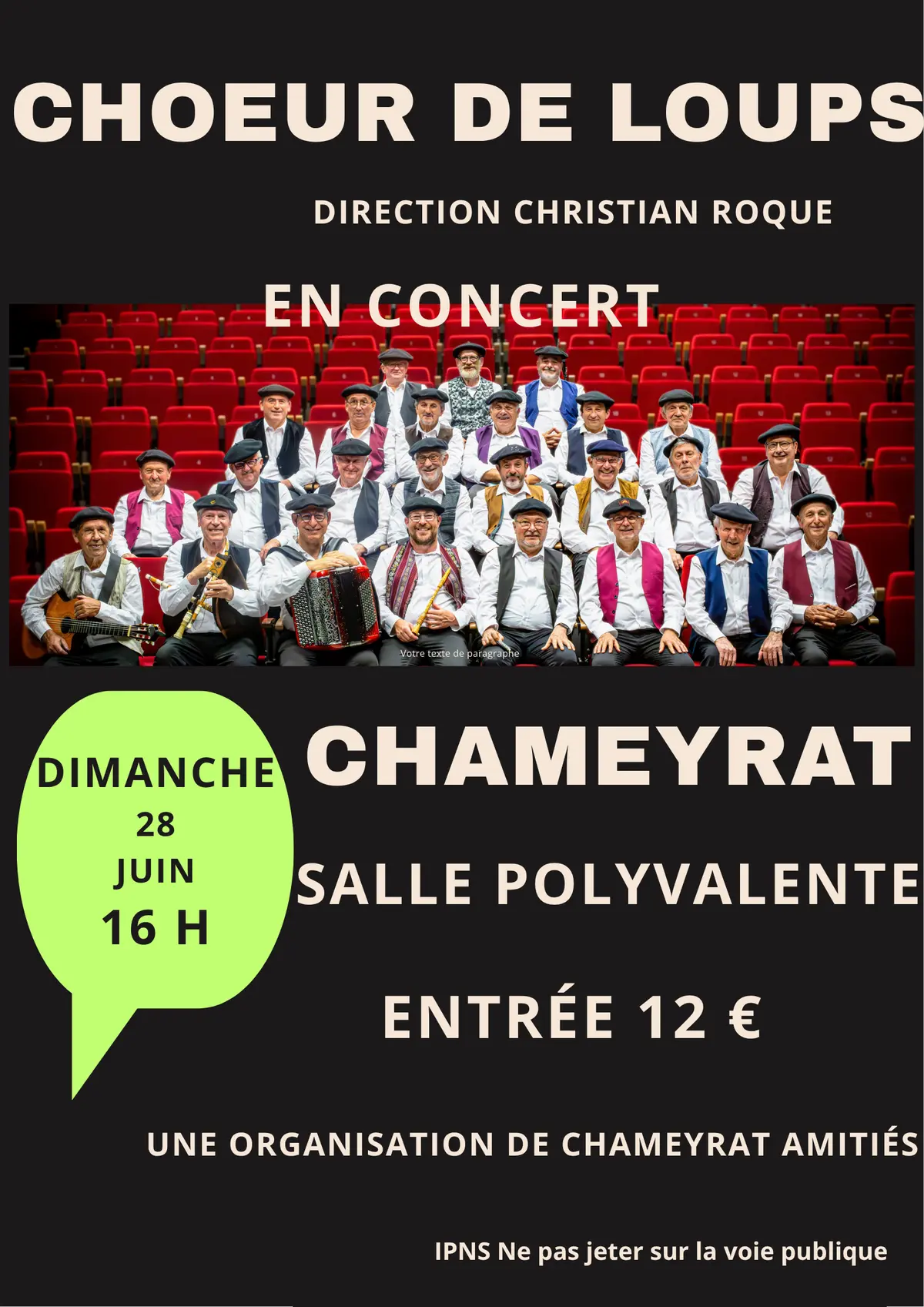 Concert Choeur de Loups