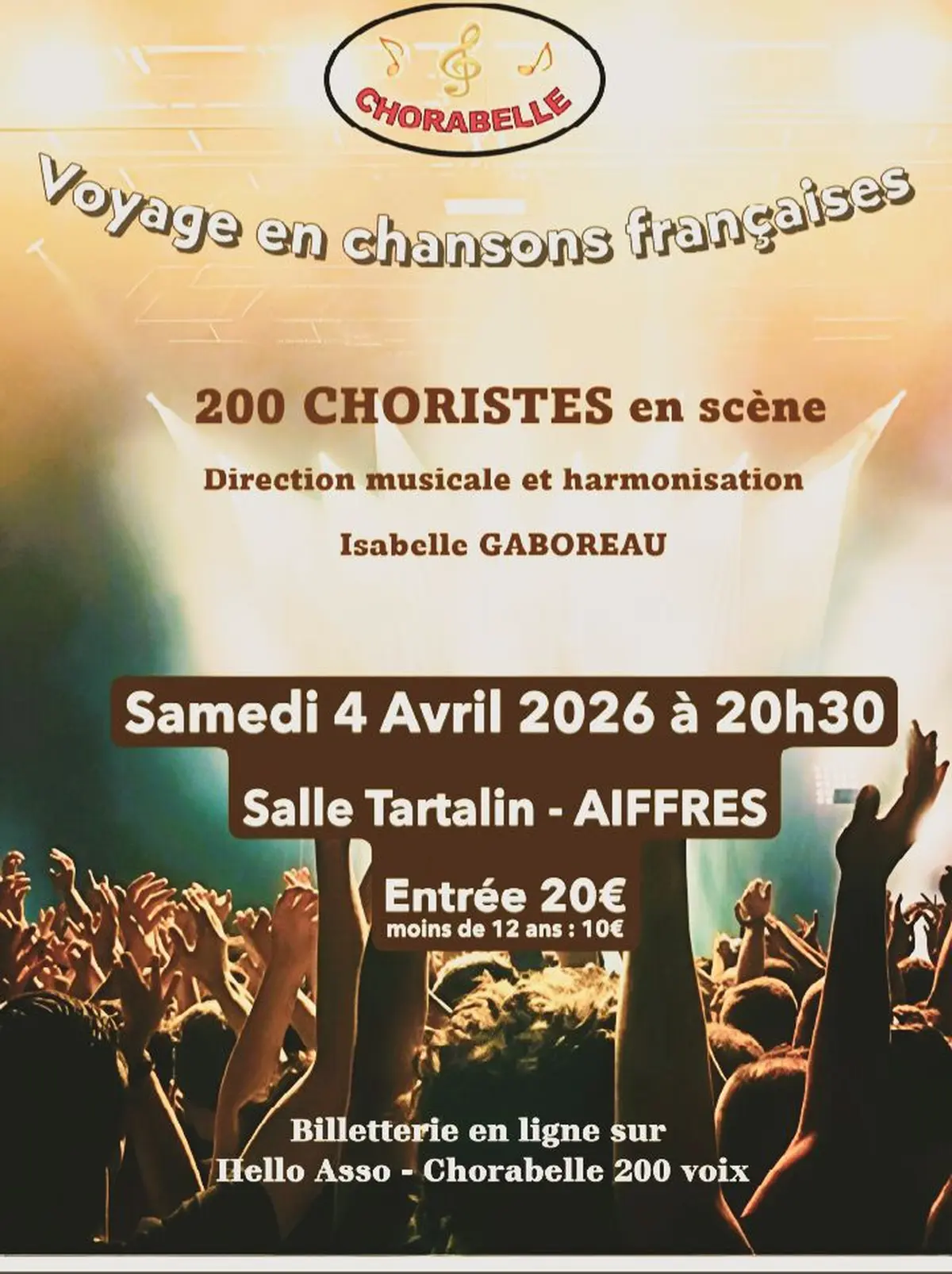 Concert : Chorabelle 200 Voix – Voyage en chansons françaises