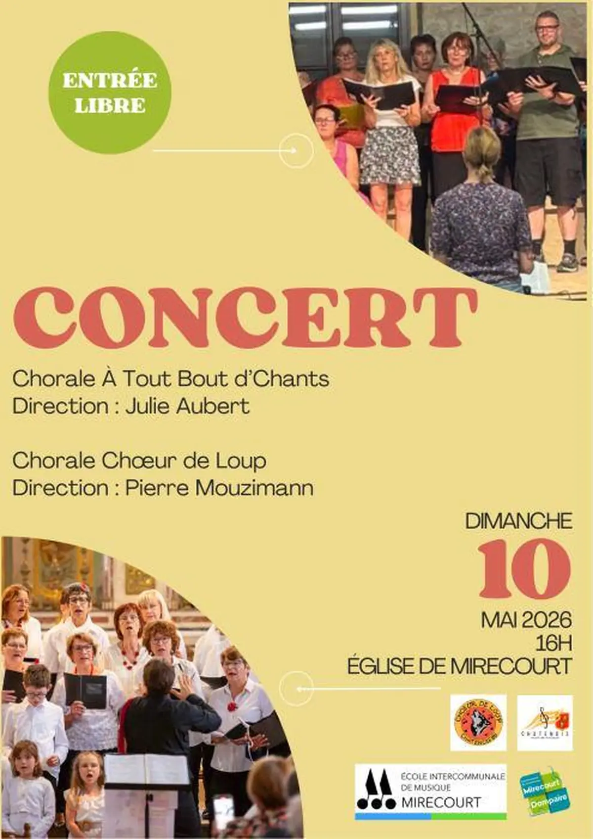 Concert chorale À tout bout d'Chants et chorale Chœur de Loup