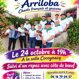 Concert chorale Arriloba et repas côte de boeuf