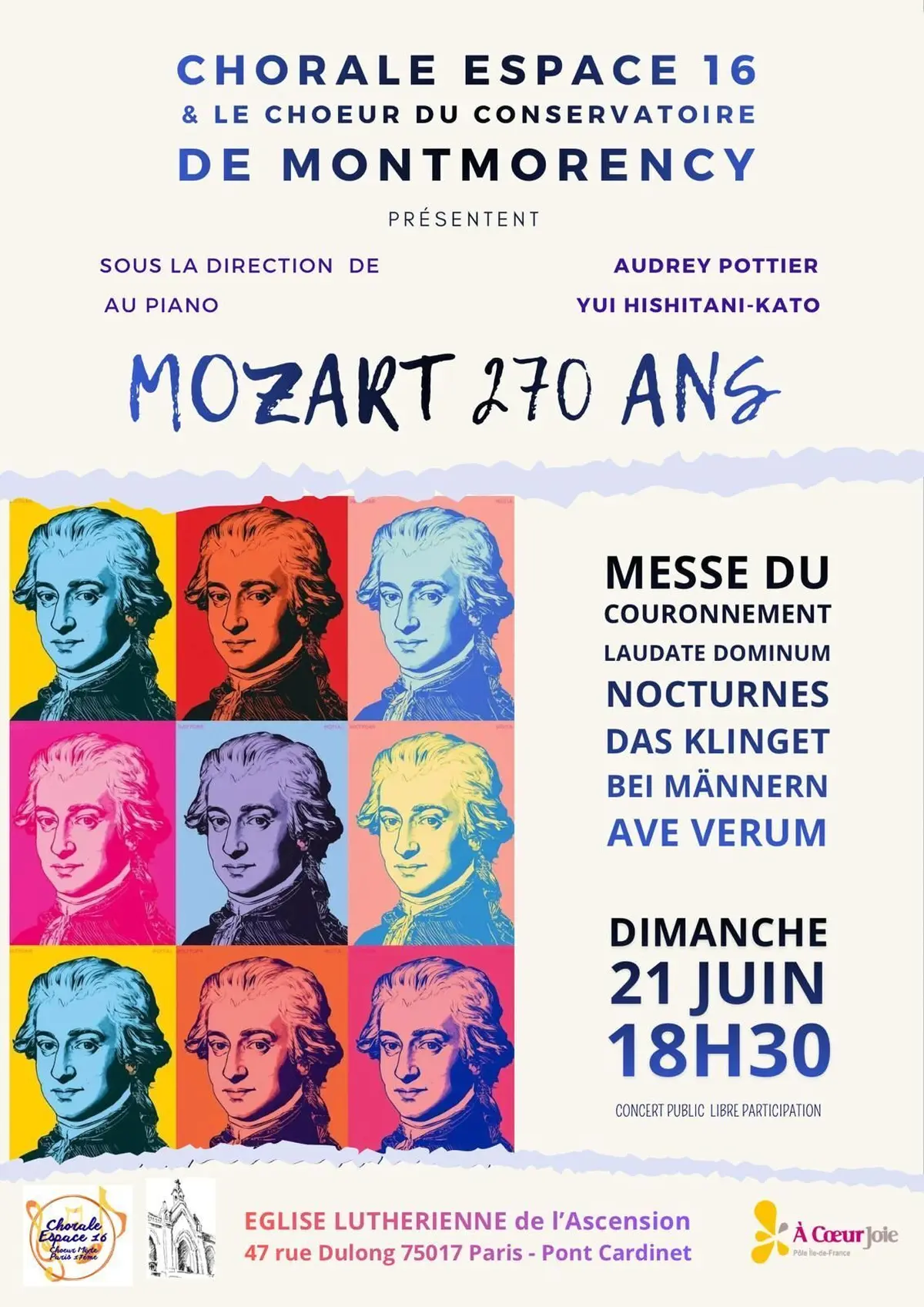 CONCERT CHORALE - MOZART 270 ans