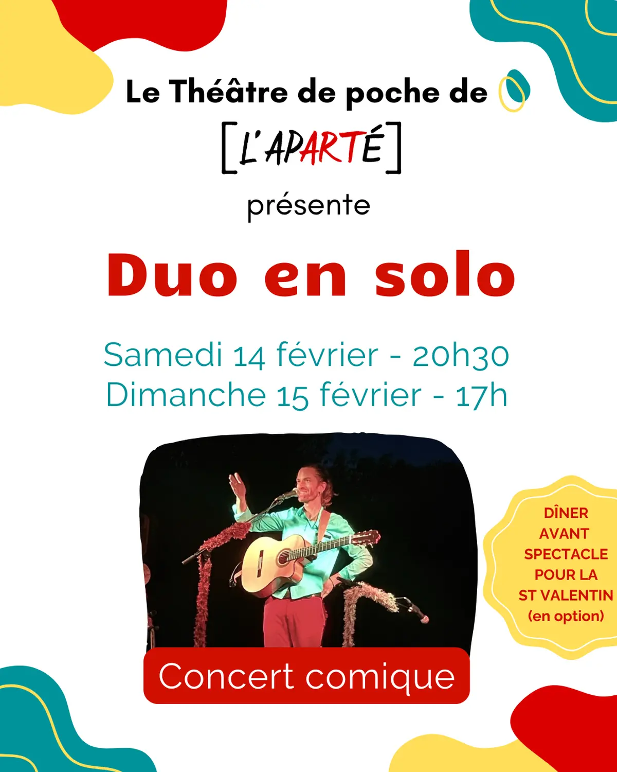 Concert comique : Duo en solo à l'Aparté