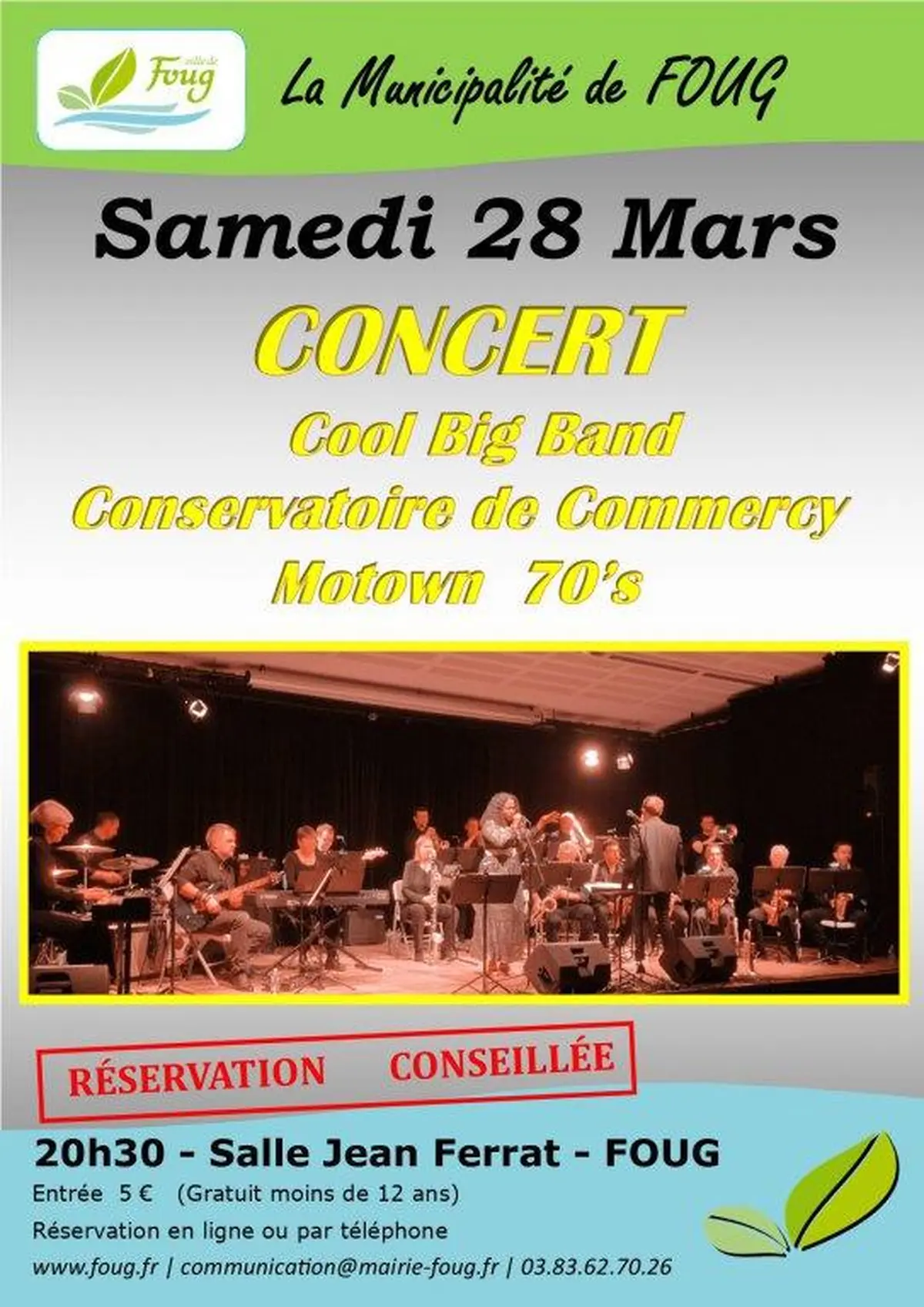 Concert Cool Big Band du conservatoire de Commercy